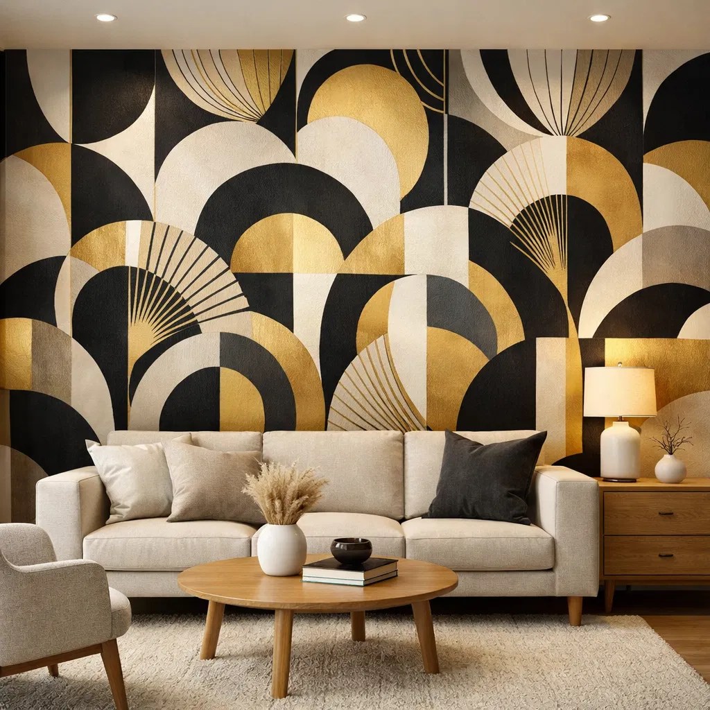 Accent wall wallpaper installation in Houston by Lexicon Systems, LLC
