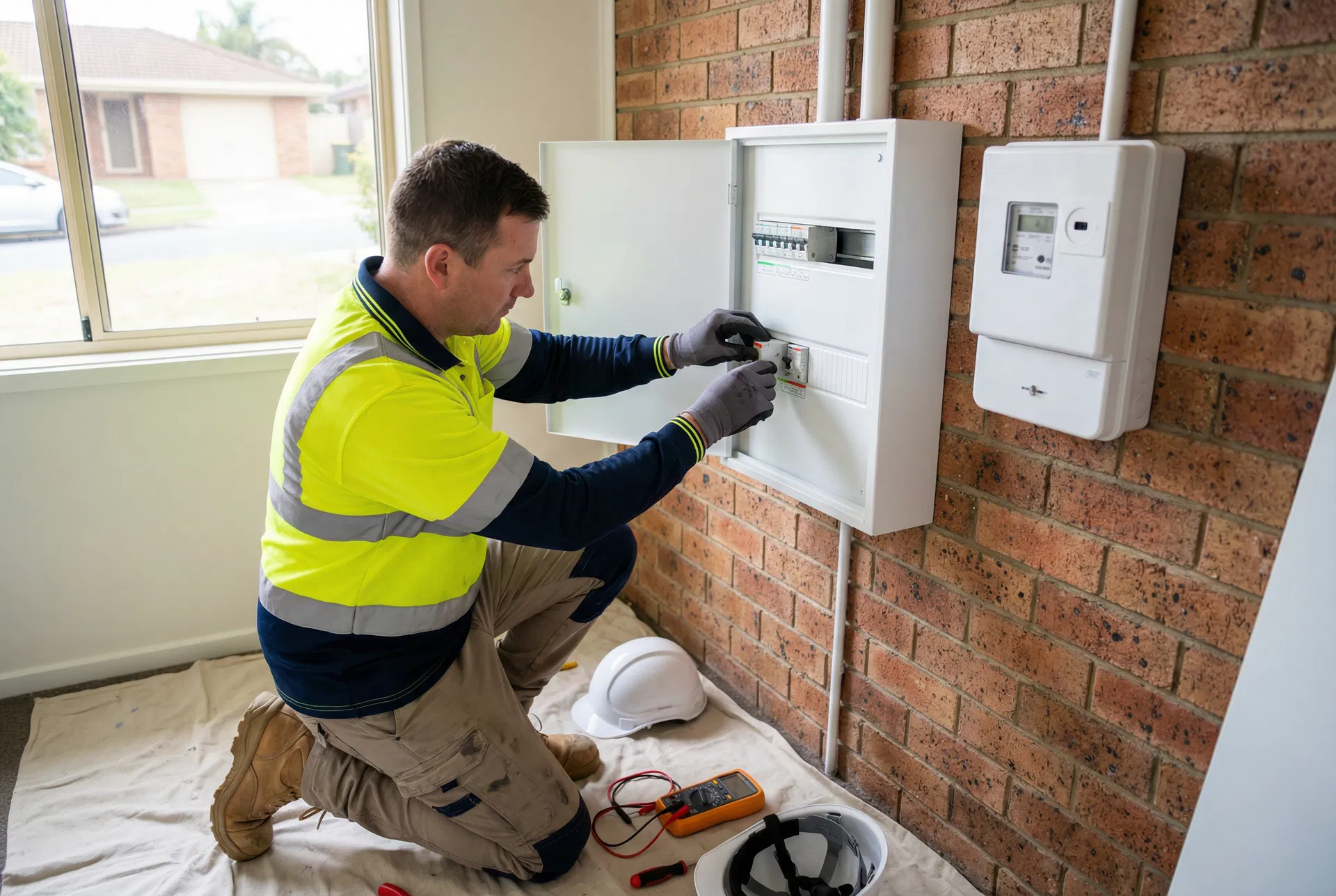 Residential switchboard upgrade — new circuit breakers