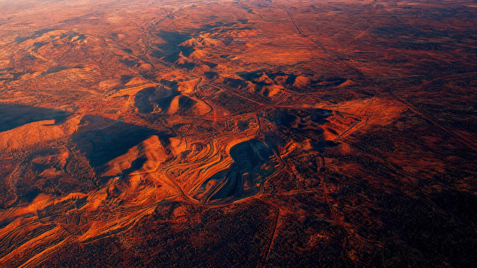 Western Australian red earth from above