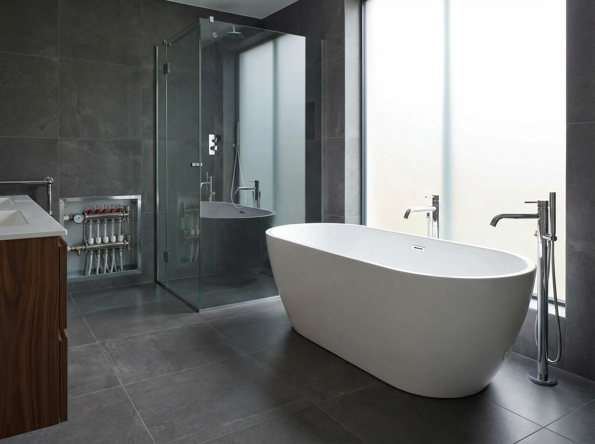 KMS Mechanical domestic bathroom installation