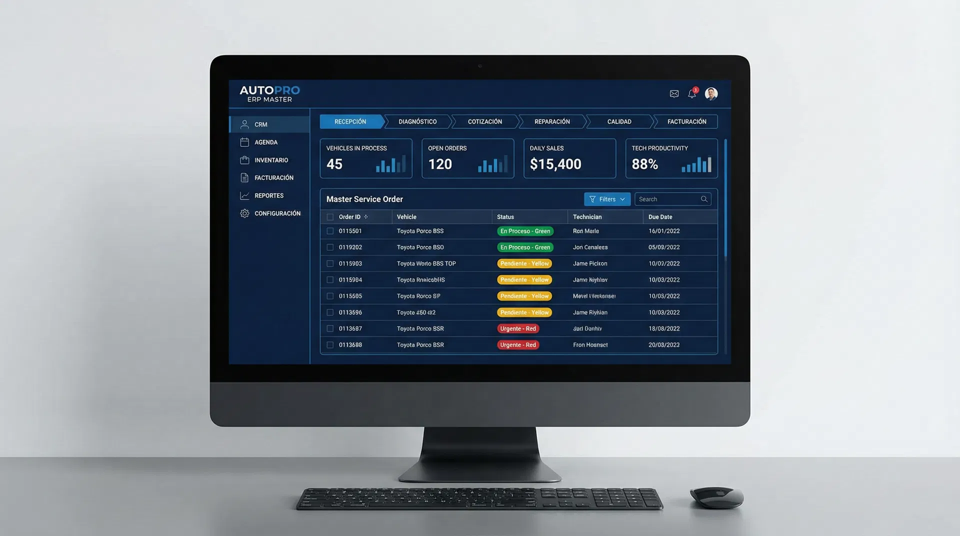Dashboard AutoTaller ERP