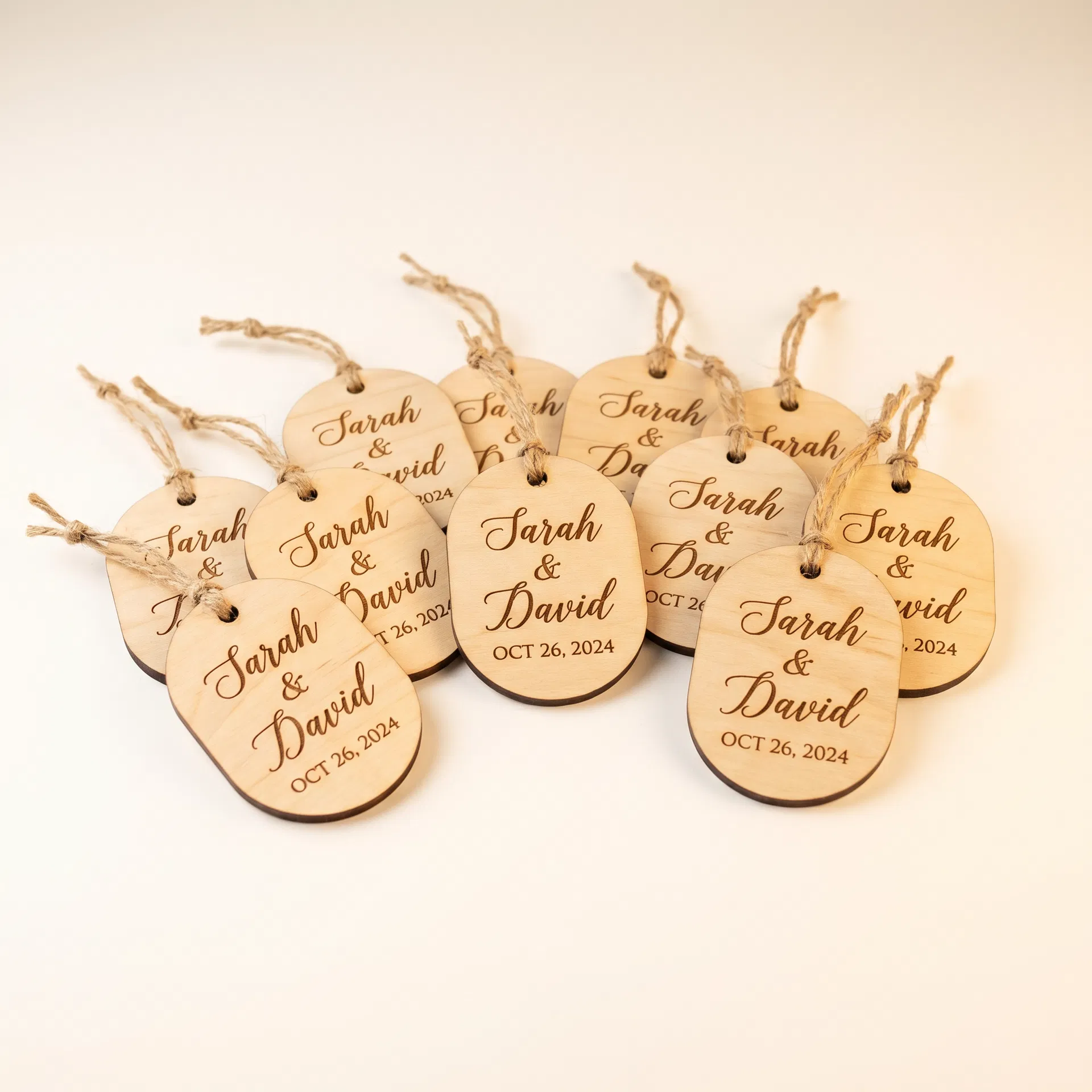 Engraved Wedding Favor Tags (Set of 25)