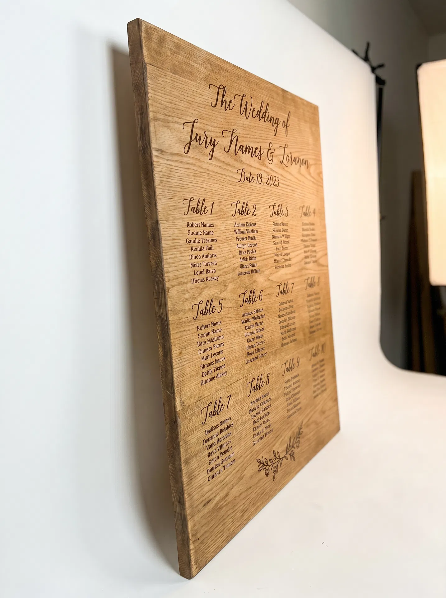 Personalized Seating Chart Sign