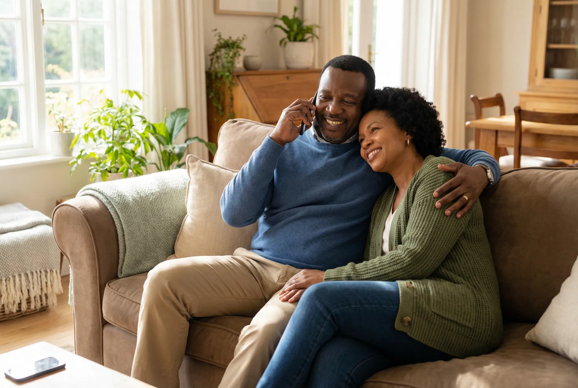 Couple reviewing health insurance options