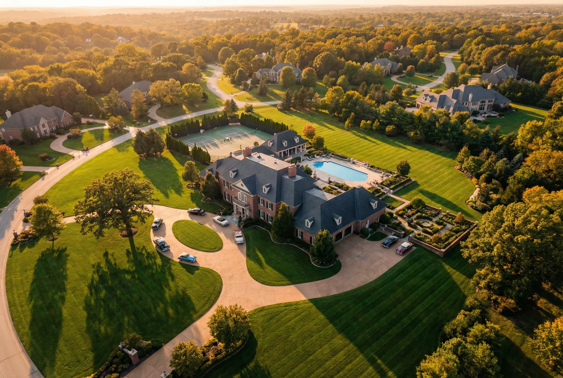 Aerial real estate photography