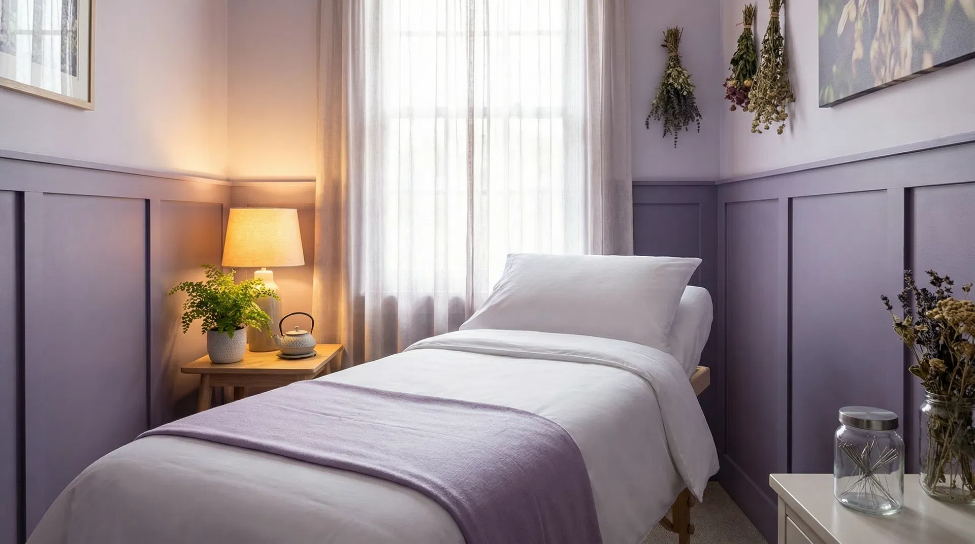 Serene treatment room at Bee Cave Acupuncture