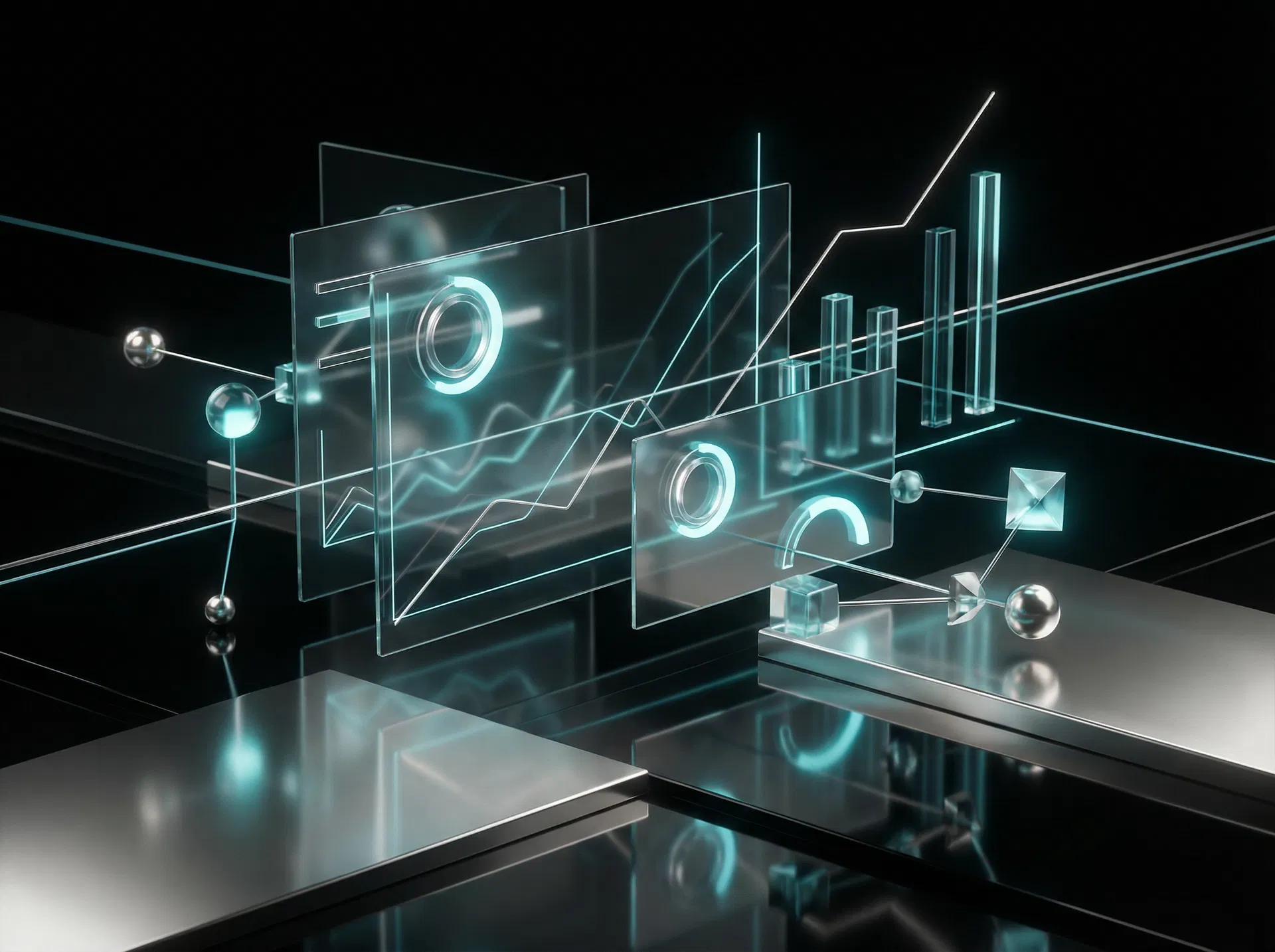 Abstract analytics and dashboard visual