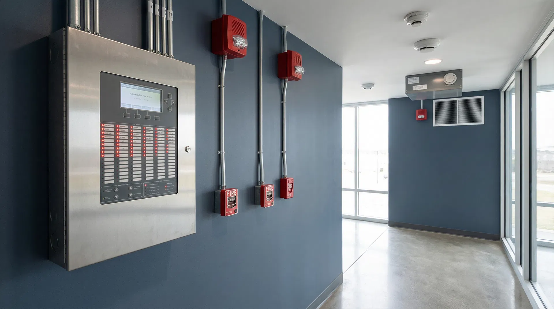 Addressable fire alarm control panel