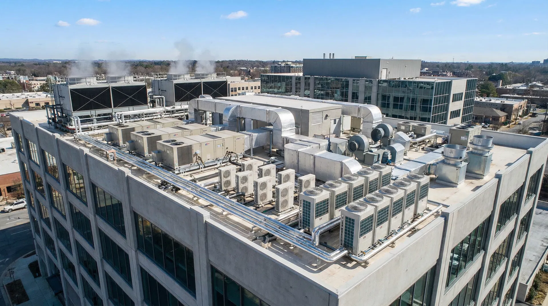 Commercial rooftop HVAC equipment