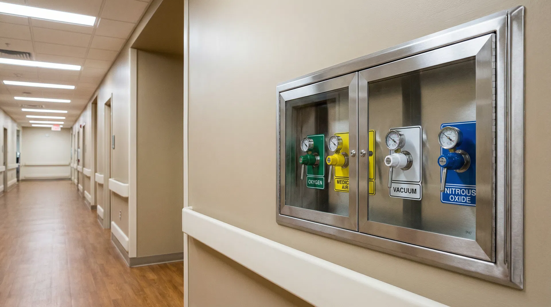 Modern healthcare facility at twilight showcasing advanced medical infrastructure