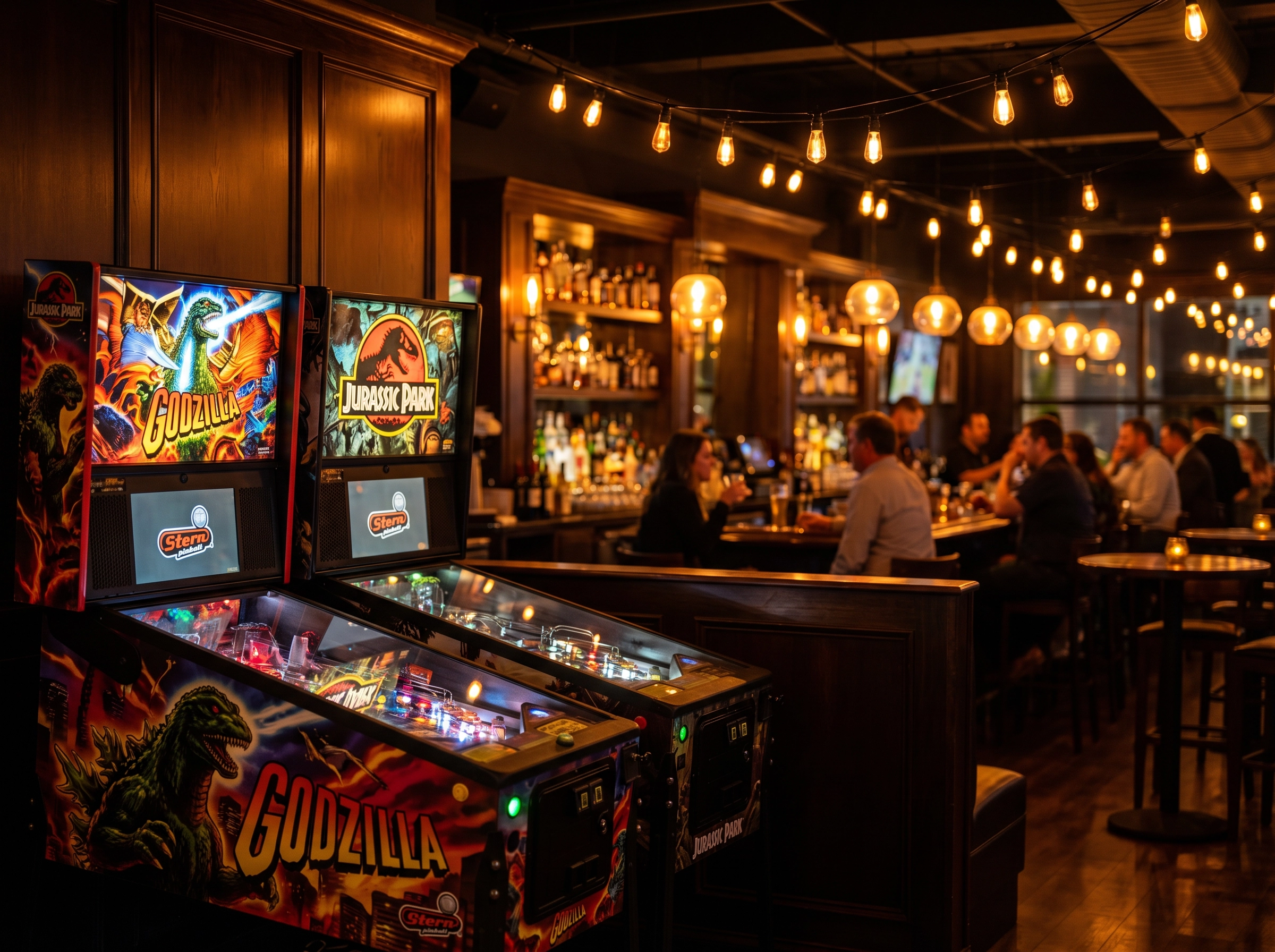 Indiana Joe's Operation — pinball machines in a bar