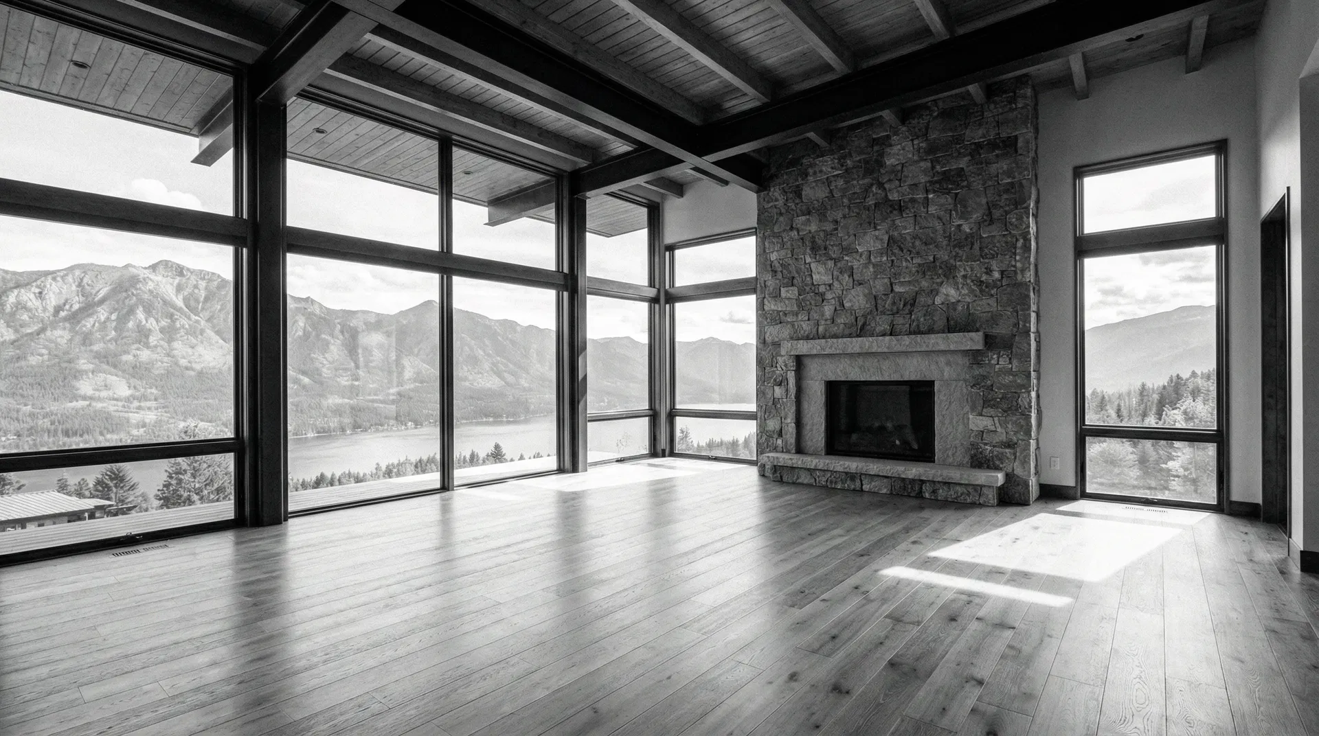 Luxury North Idaho home post-construction clean