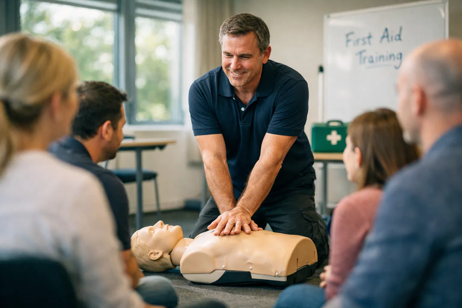 First aid training session