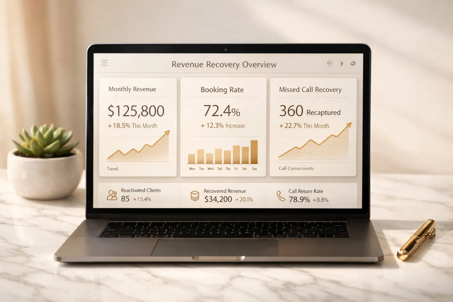 Revenue recovery dashboard