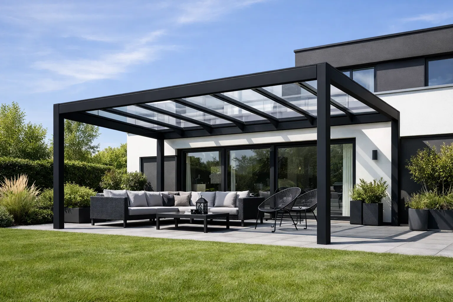 Open Overkapping - Overkapping Systems aluminium constructie op maat België