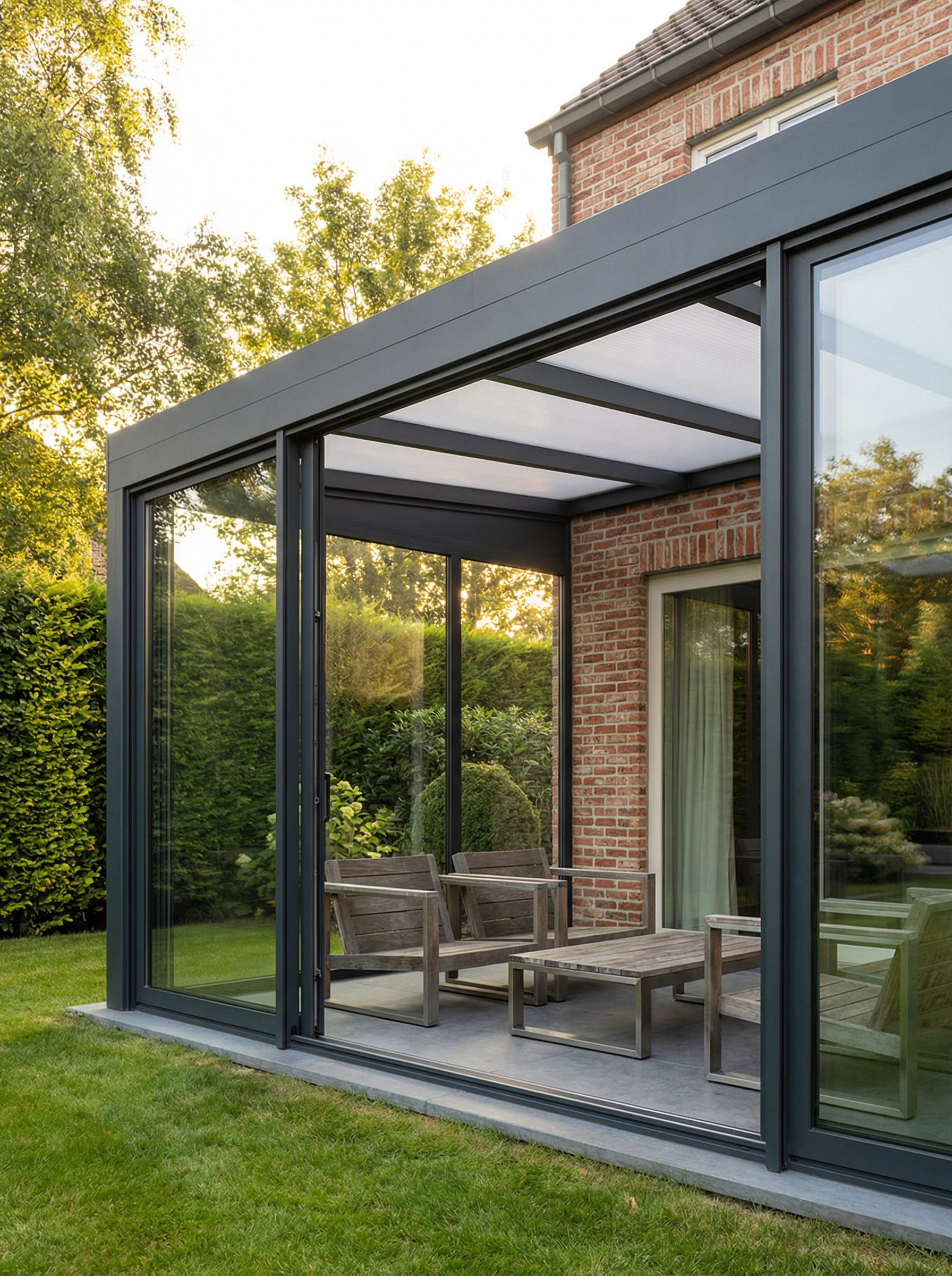 Schuifpui - Overkapping Systems aluminium constructie op maat België