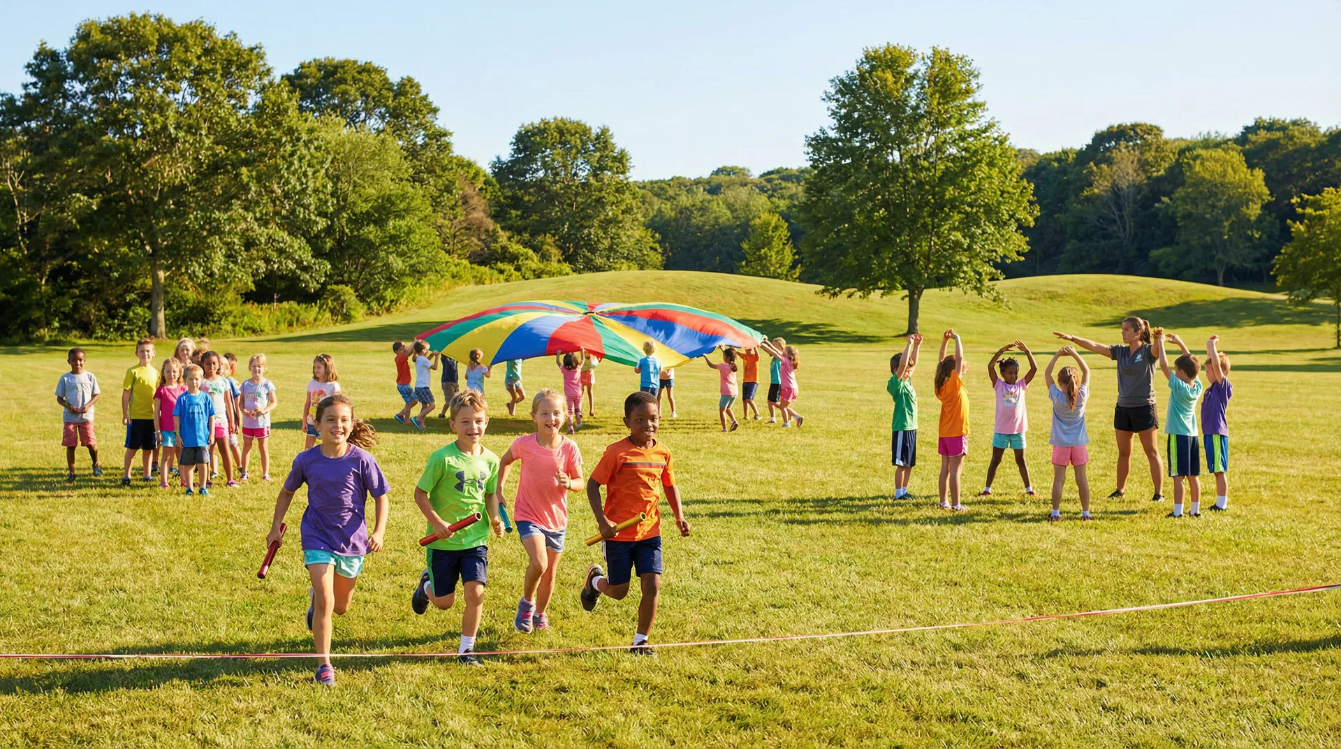 Children enjoying outdoor activities