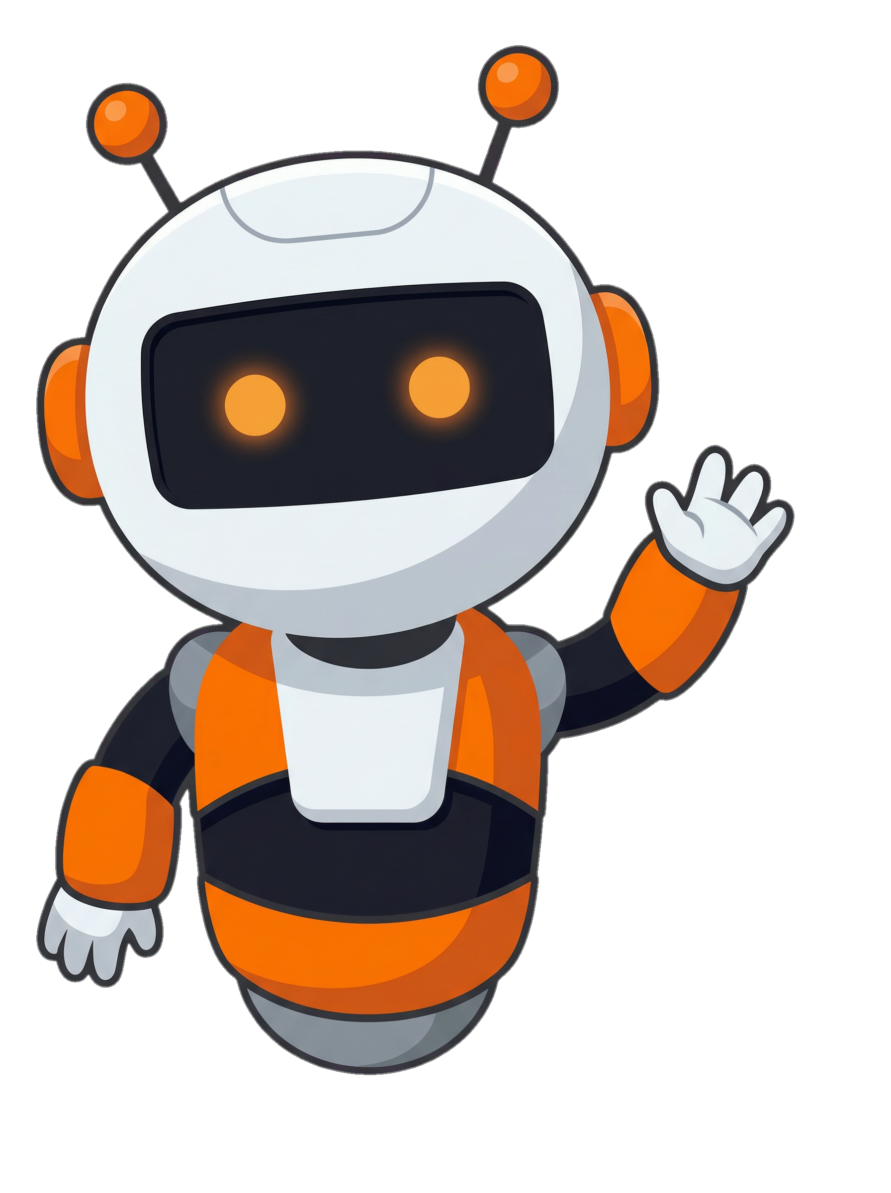 Robo — RoboLand Mascot waving hello