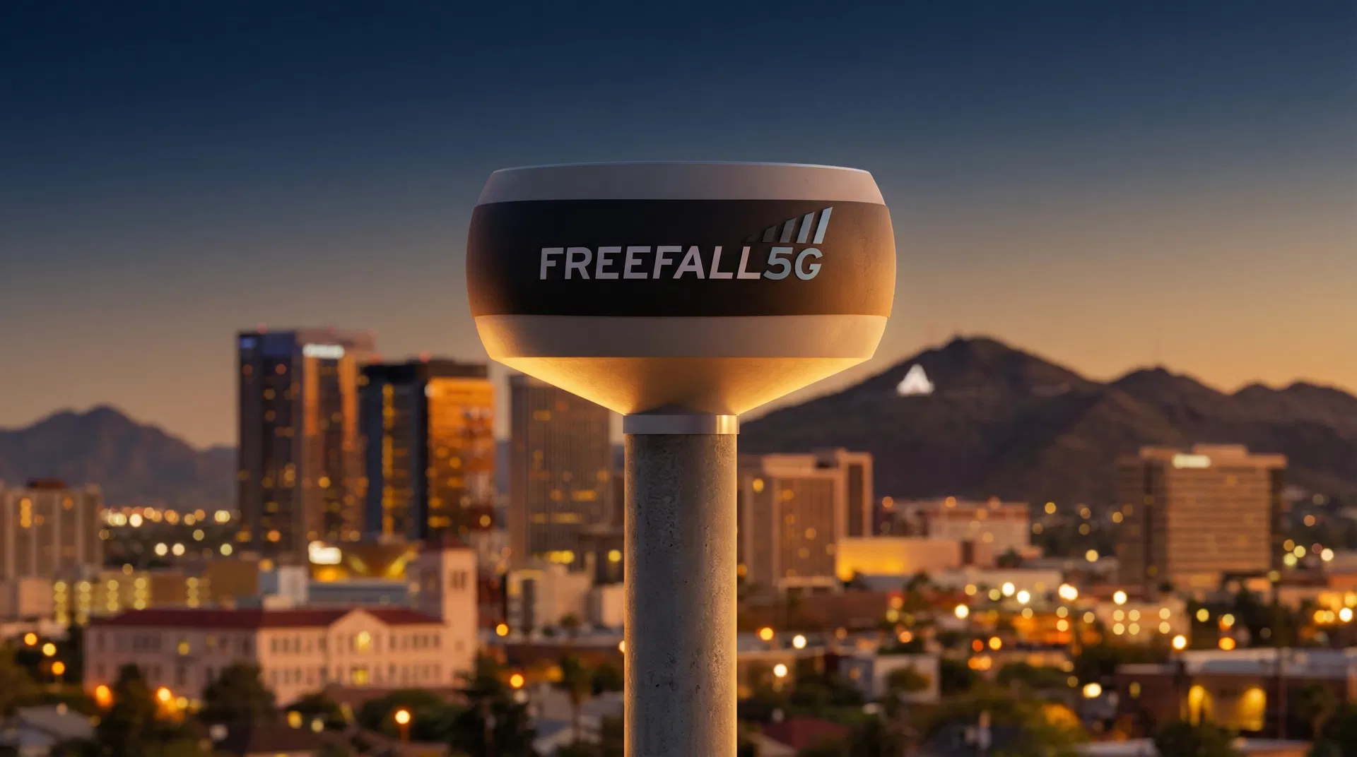 FreeStar5G antenna on street light