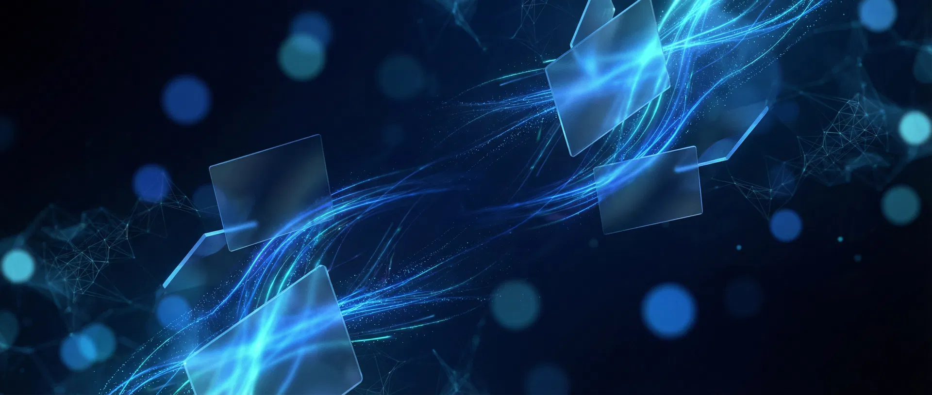 Abstract digital technology background with blue gradient