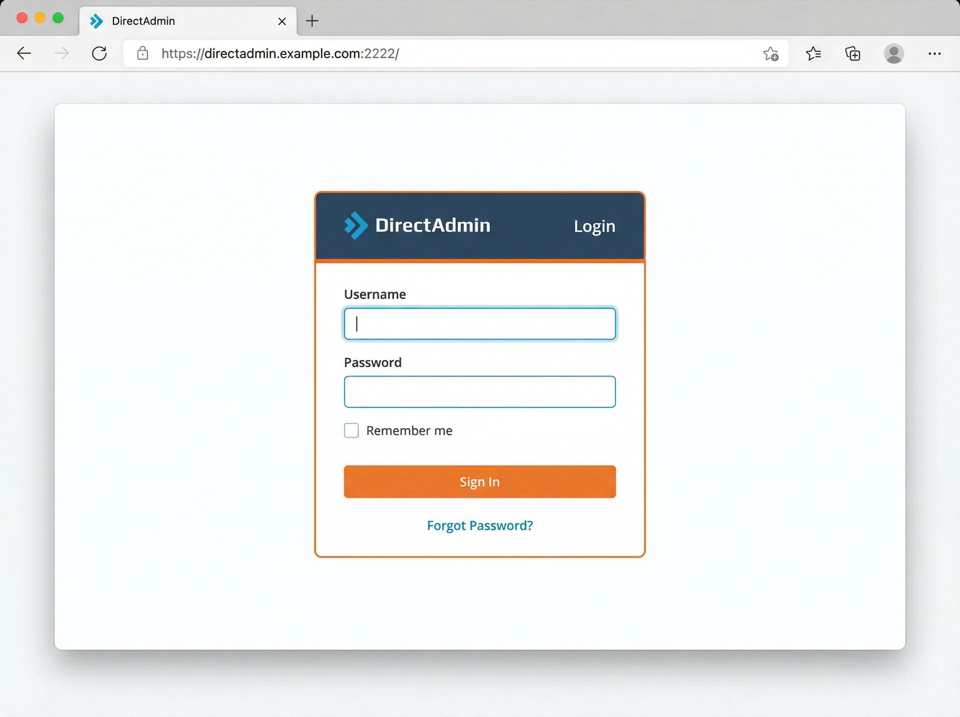 Paso 1: Login DirectAdmin