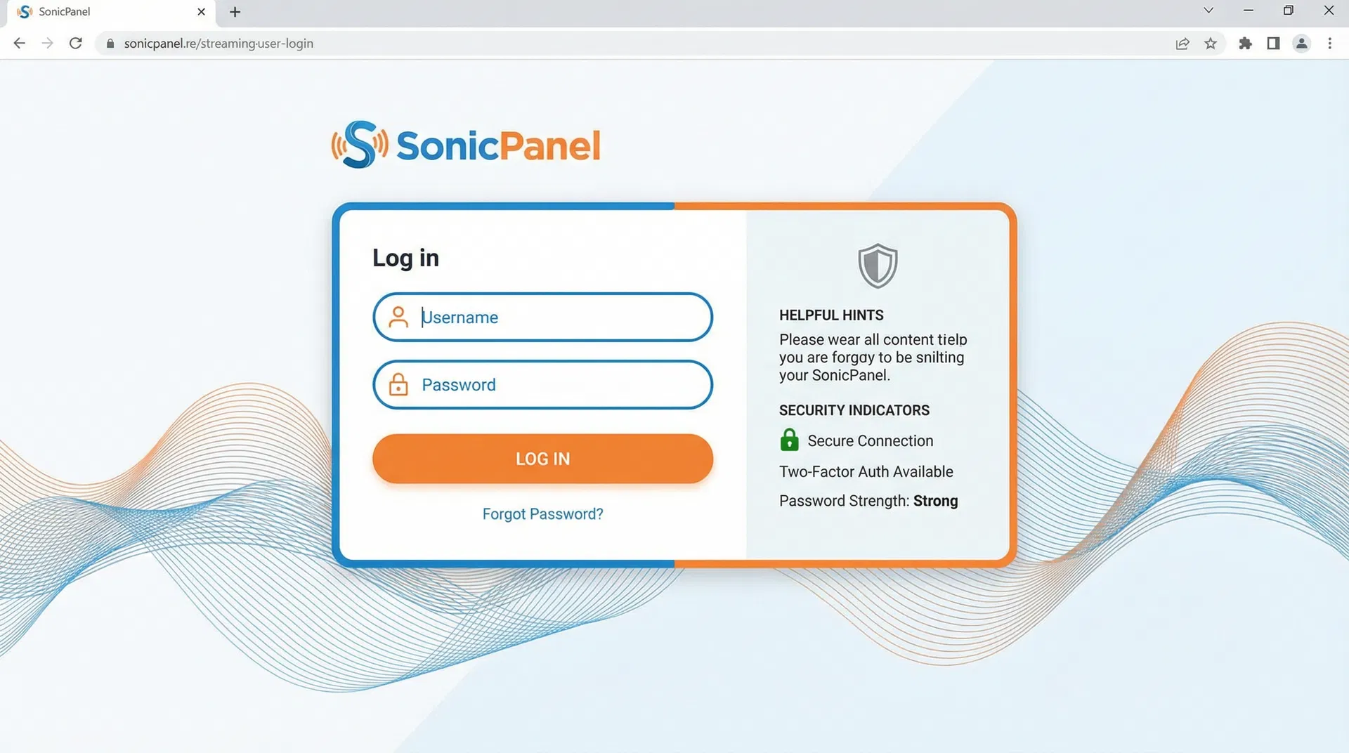 Paso 1: Acceso a SonicPanel