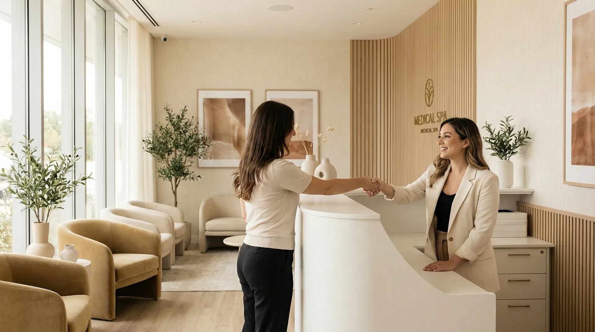 Modern medical spa reception