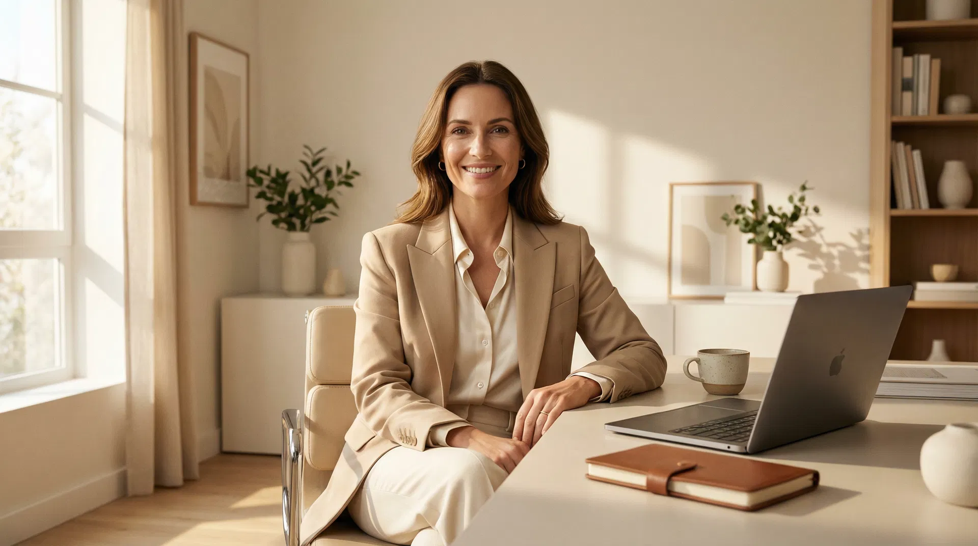 Career woman at desk