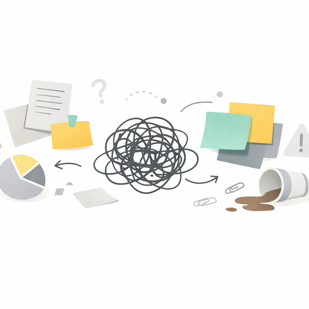 Business chaos illustration