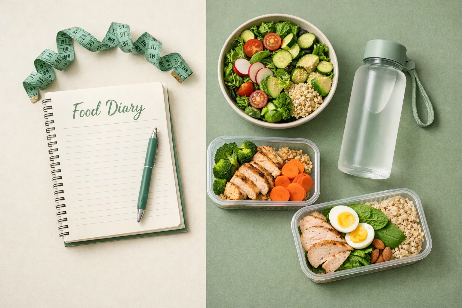 Food diary and meal prep