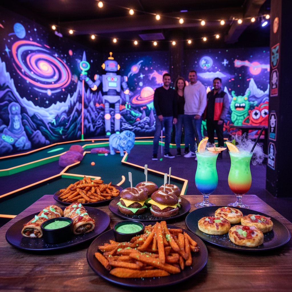 3D Schwarzlicht Minigolf