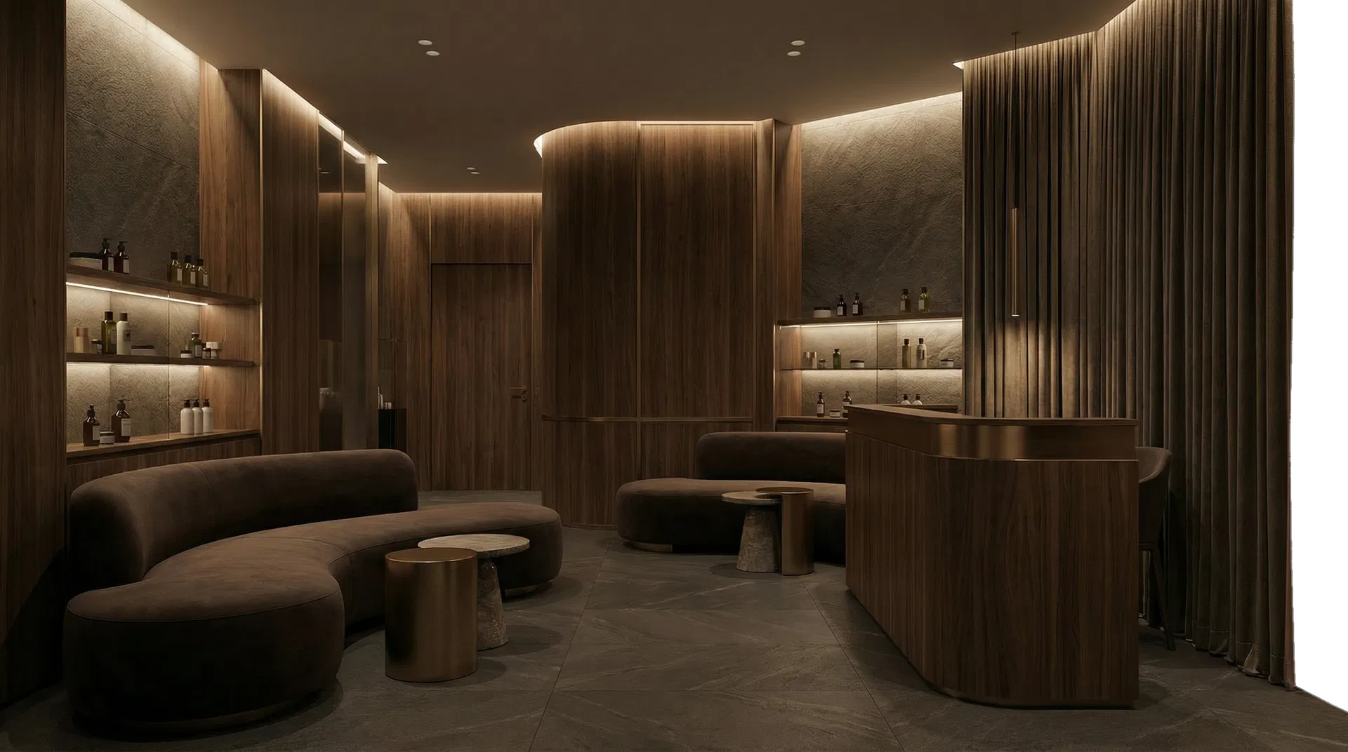 Luxury spa reception