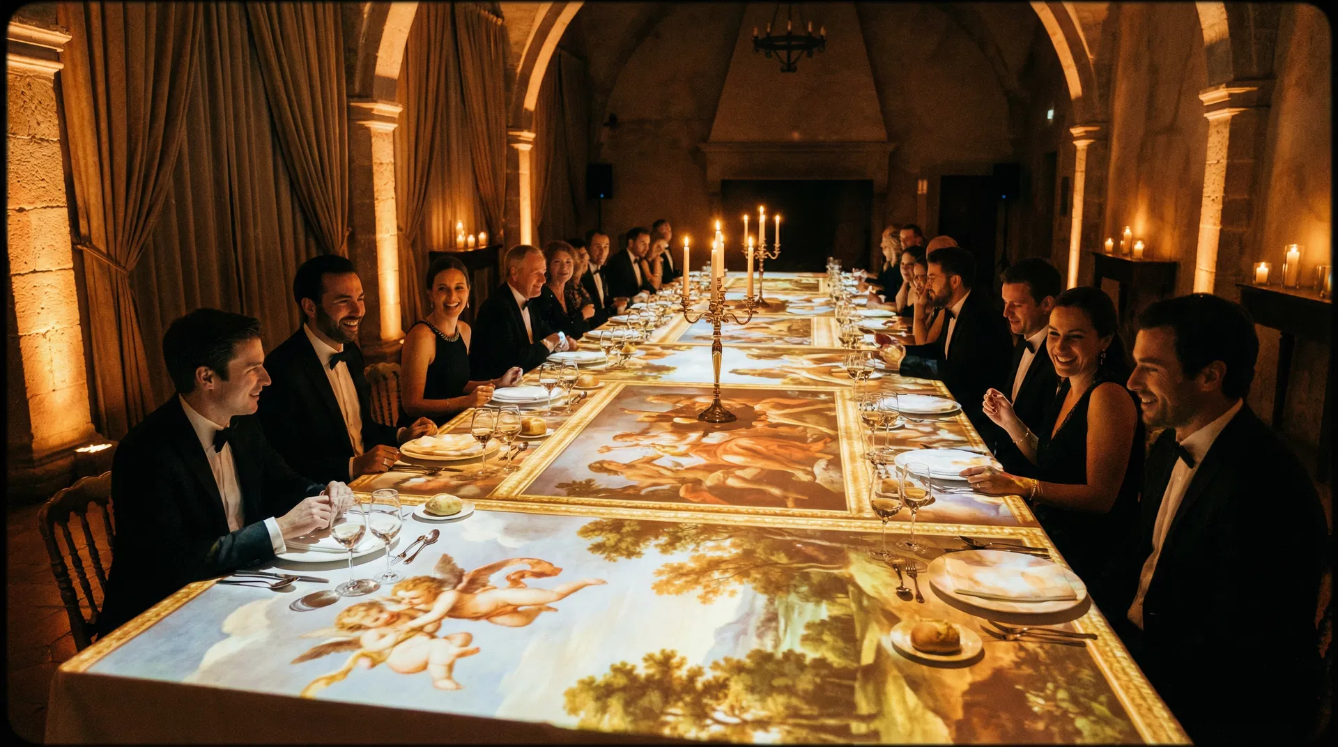Immersive Dinner-Atmosphäre bei 7 Paintings