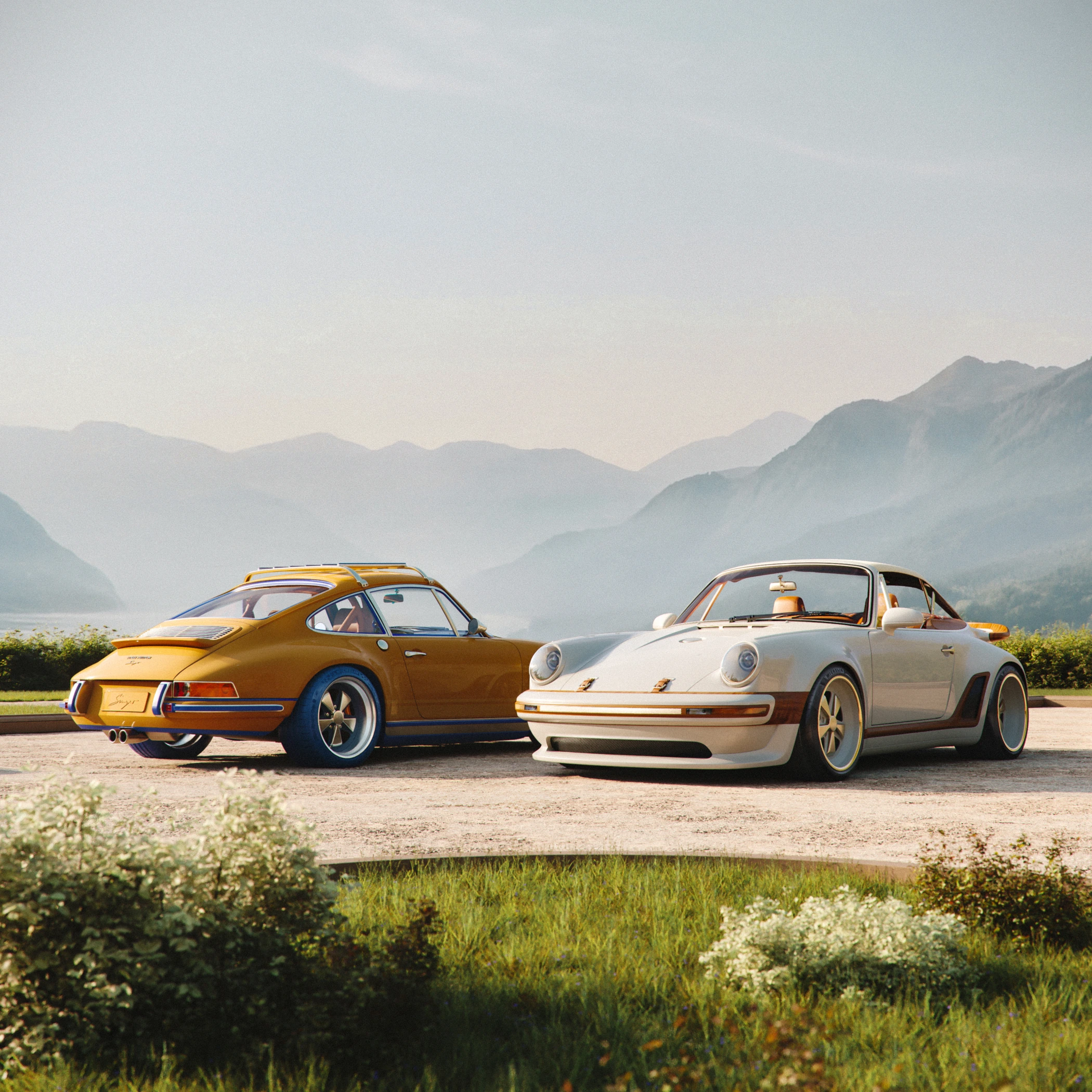 Porsche 911 Reimagined by Singer x Louis Vuitton LV 01 Classic LV-02 Classic Turbo