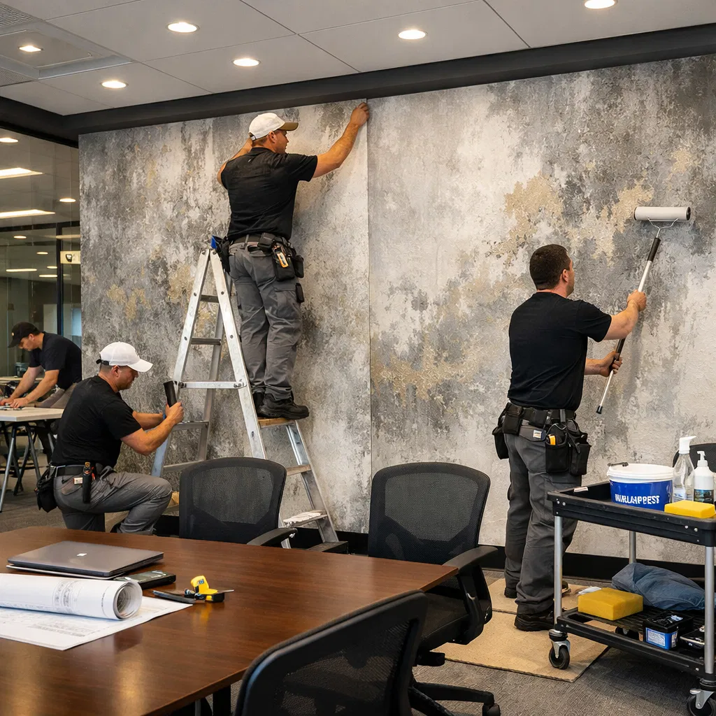 Commercial Wallpaper Installation