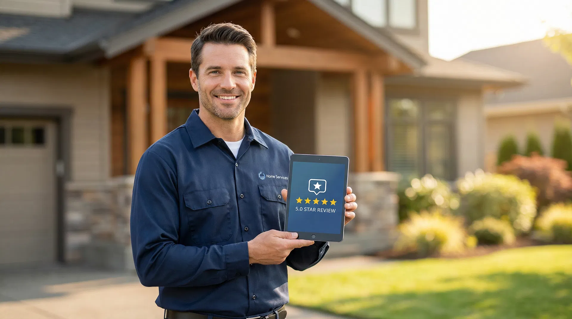 Home services technician with 5-star review