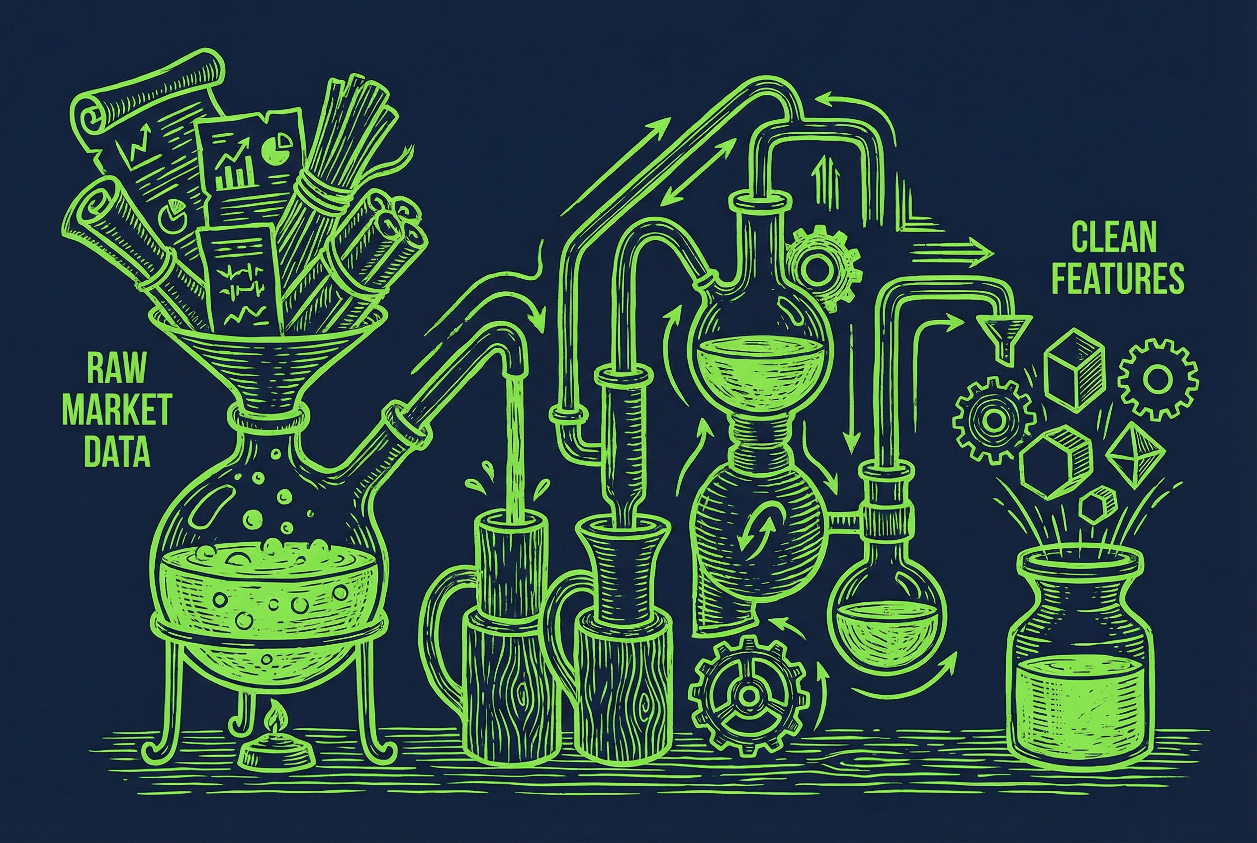 Machine Learning Feature Engineering for Markets