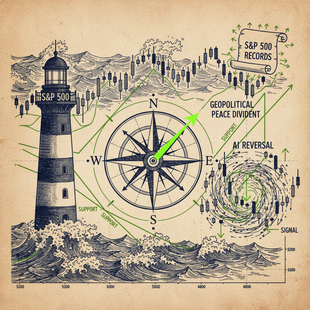 Algo Traders Navigate Geopolitical Peace Dividend and AI Reversal Amidst S&P 500 Records