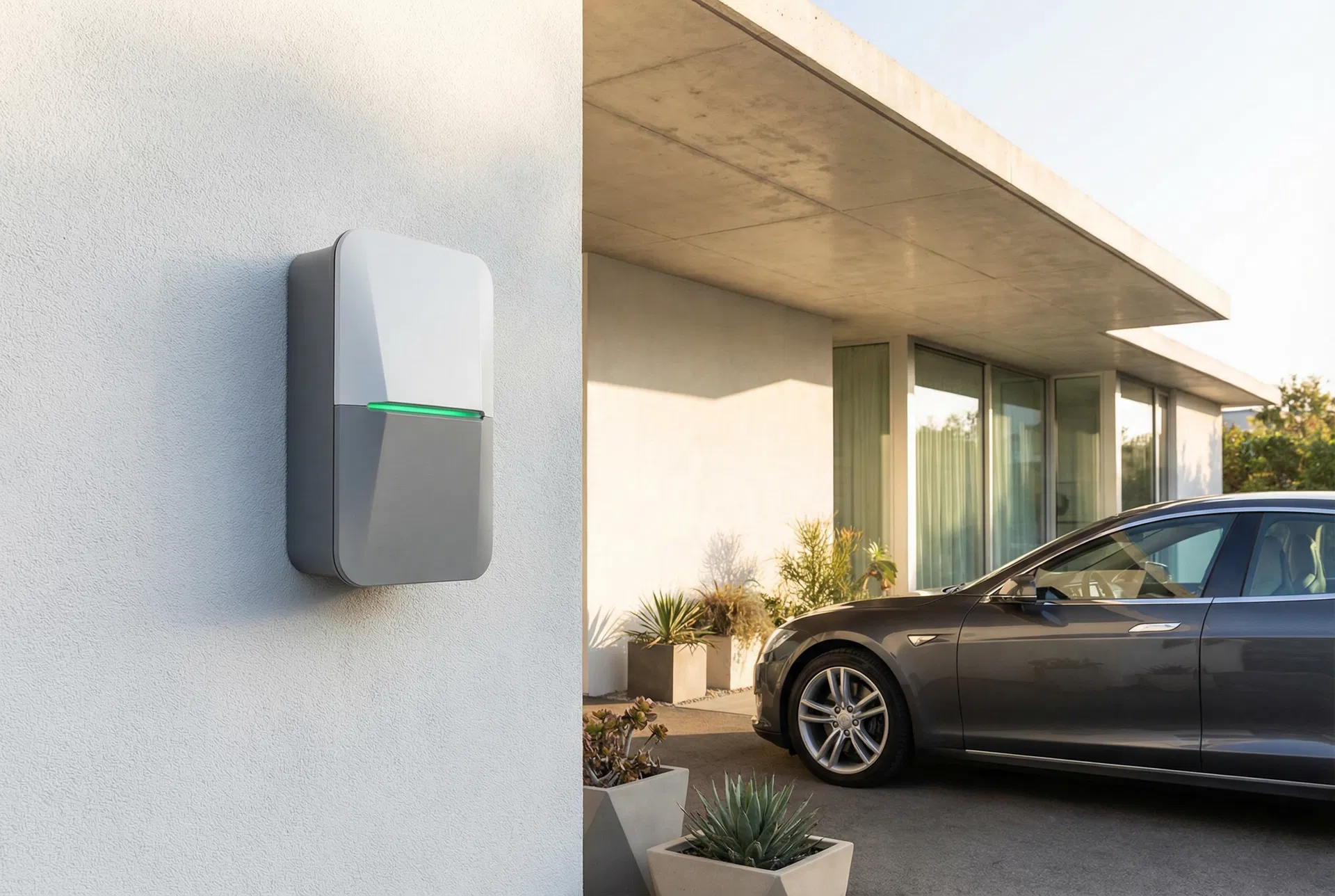 Modern EV charger installation