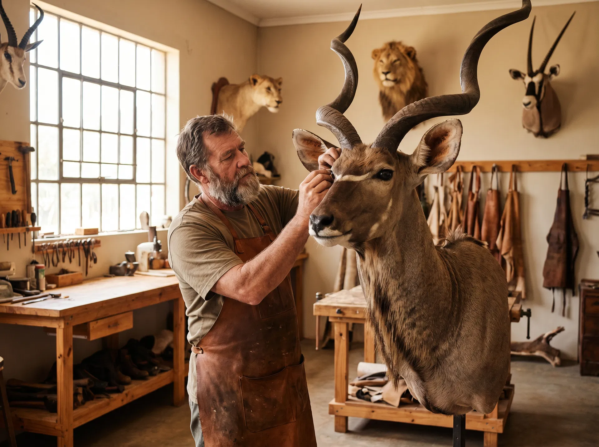 Francois Smit at work in the studio