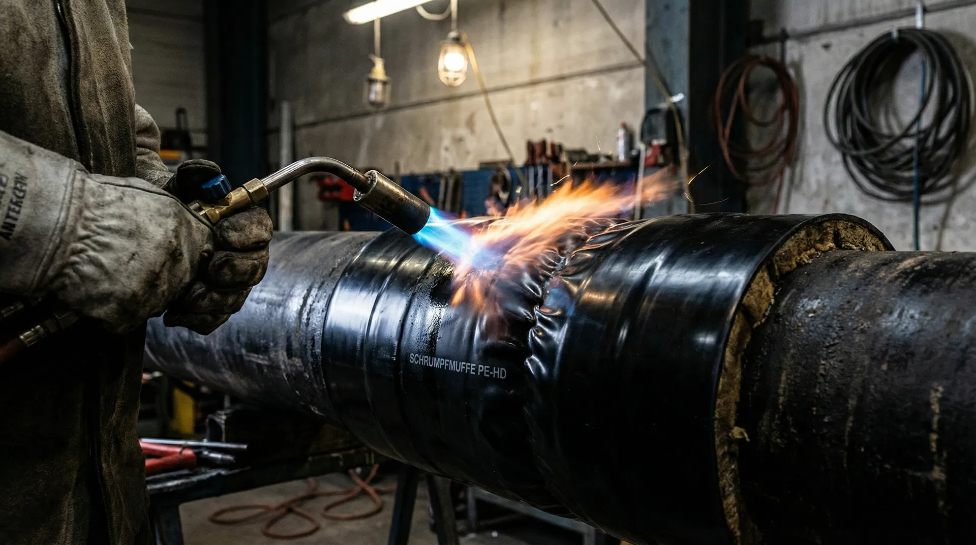 Schrumpfmuffen-Montage