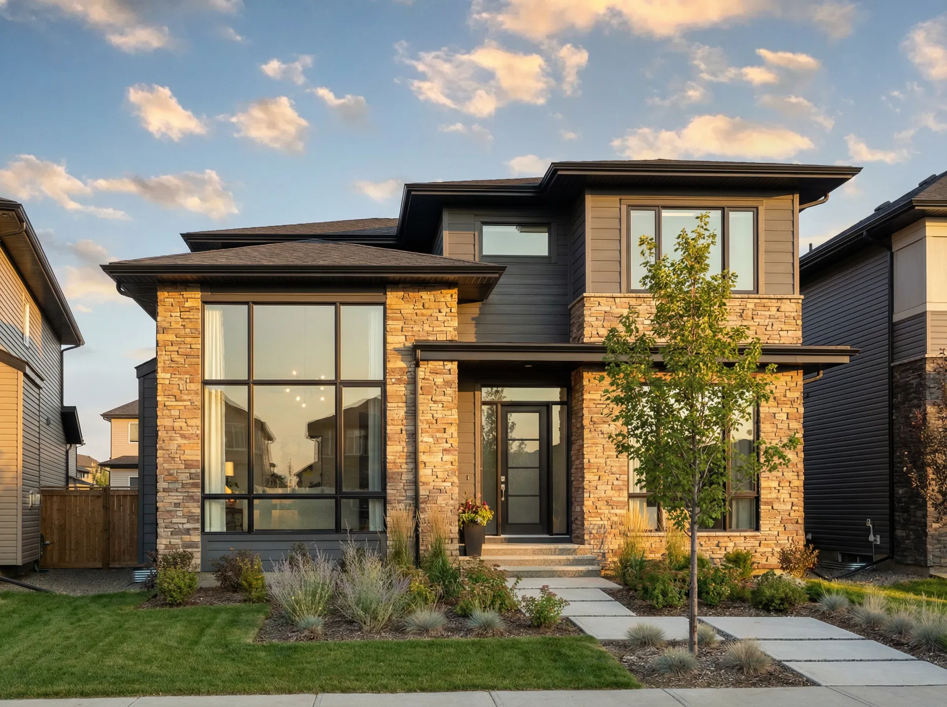 Modern new construction home in Edmonton