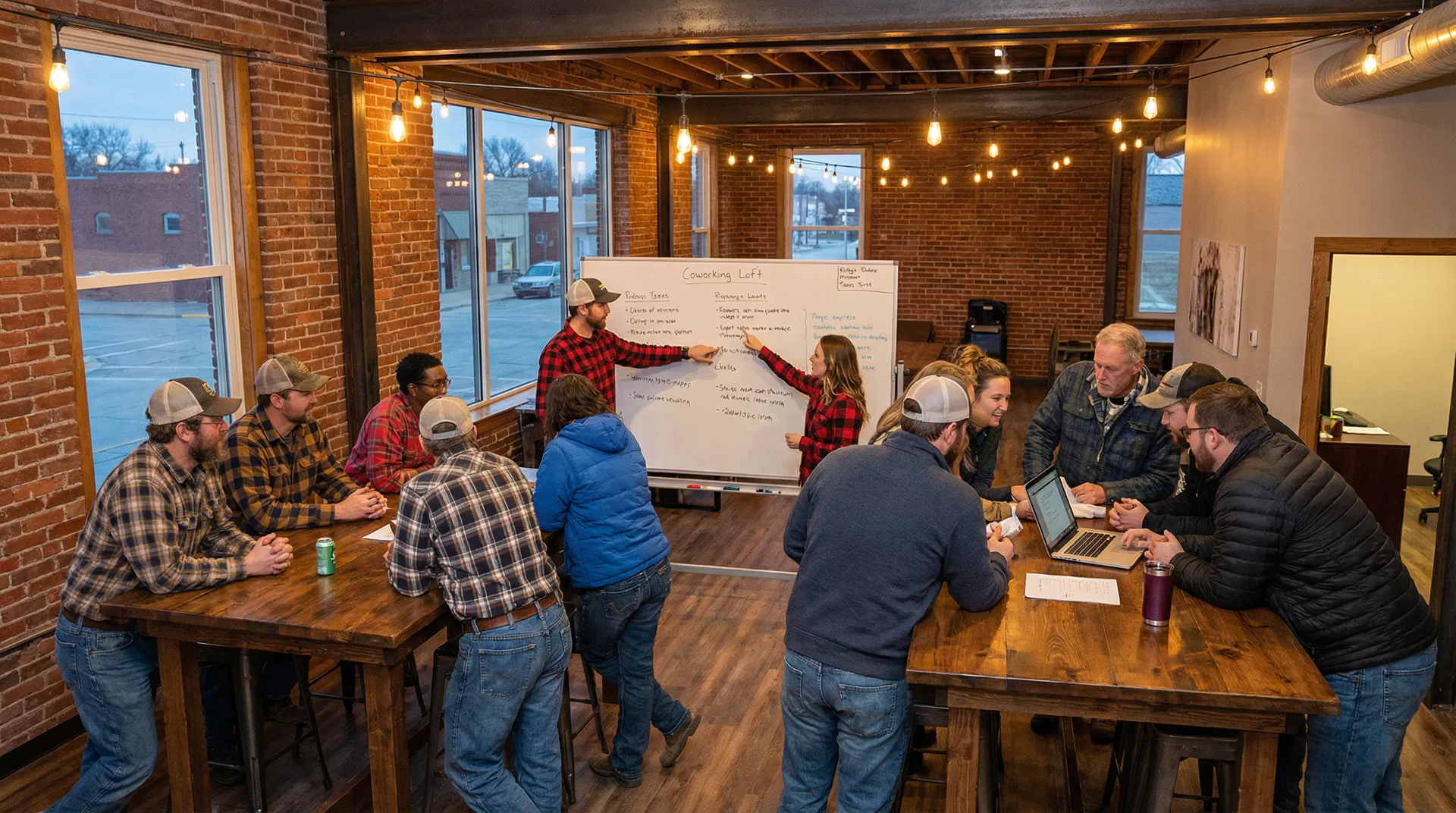 Community gathering at Intersect Coworking