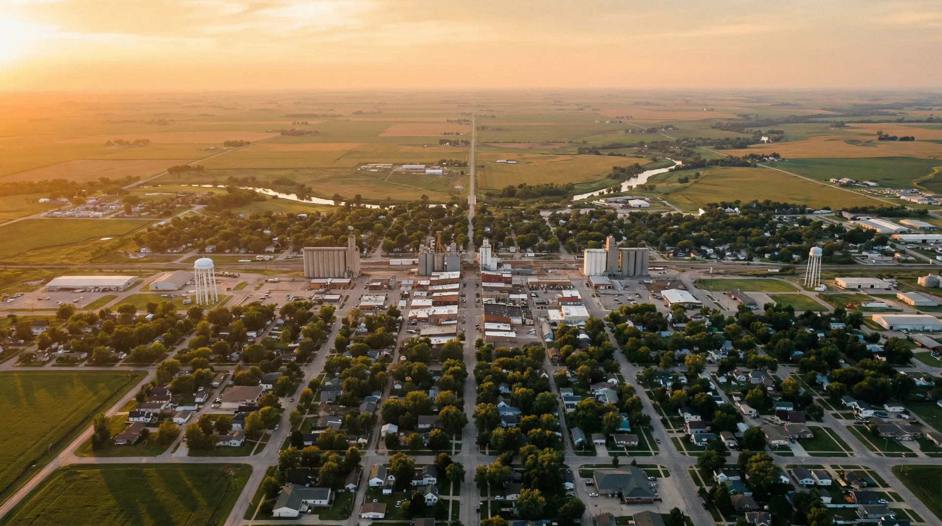 Norfolk, Nebraska aerial view