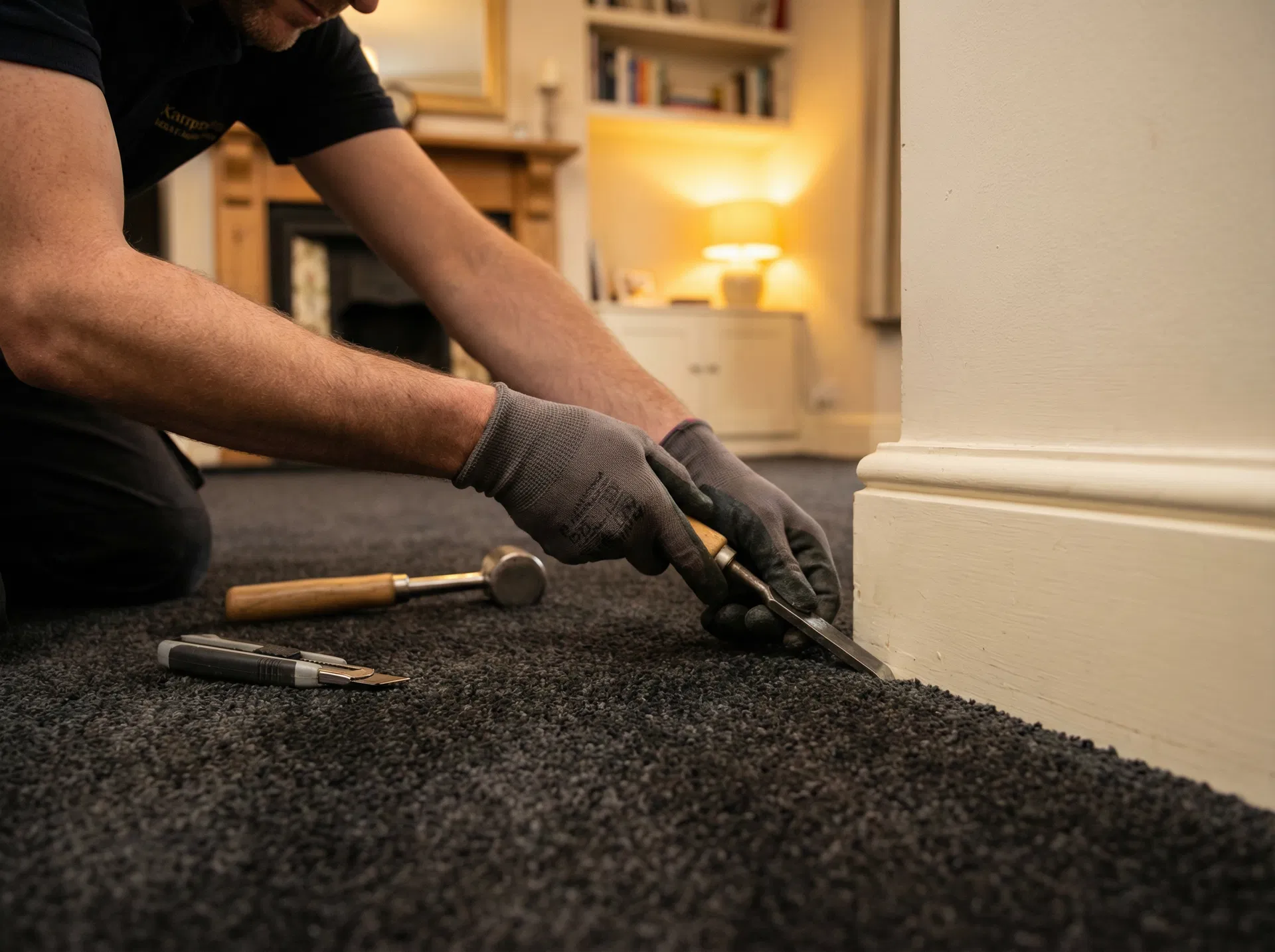 Professional carpet fitting