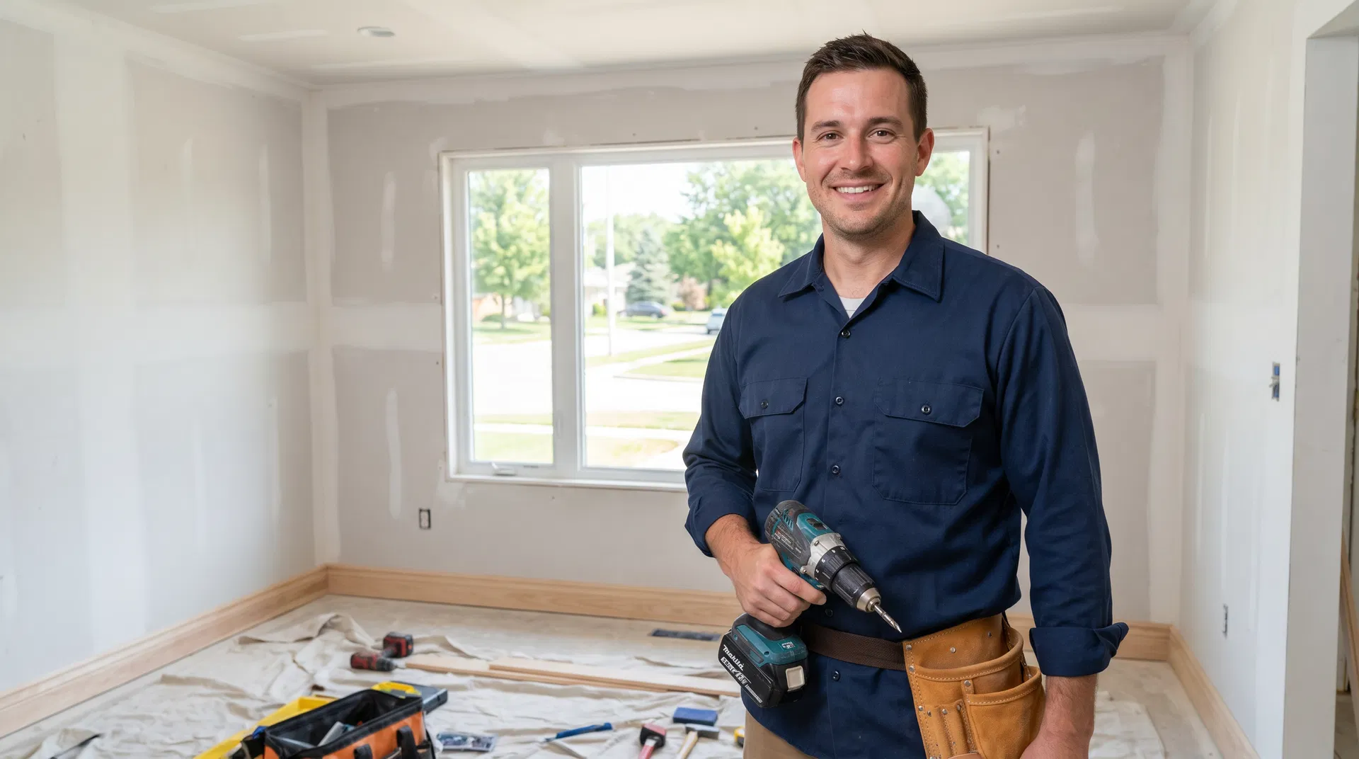 Professional handyman in Edmonton home