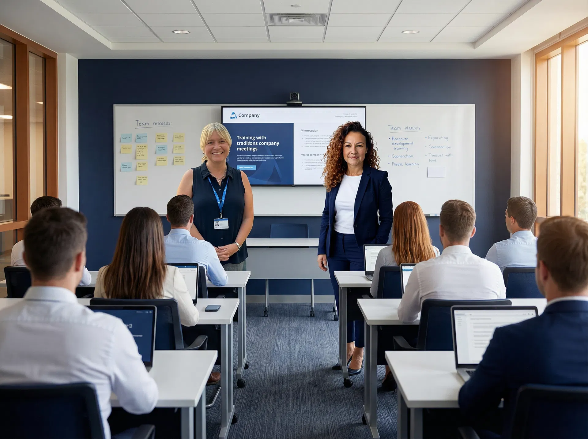 Ligia Zubik and Kasia Grzelecka teaching the BioPharma Boot Camp