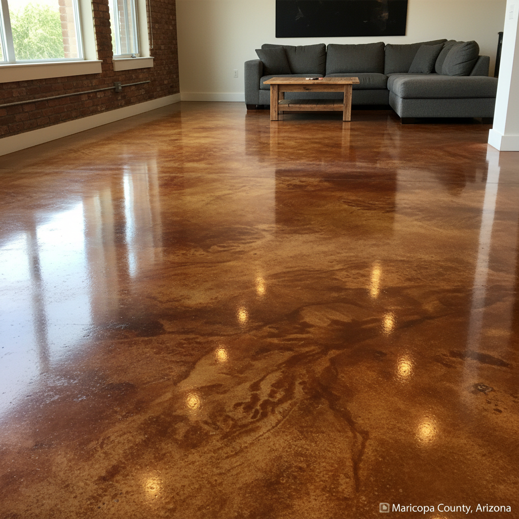 Decorative concrete (acid staining, polished concrete)