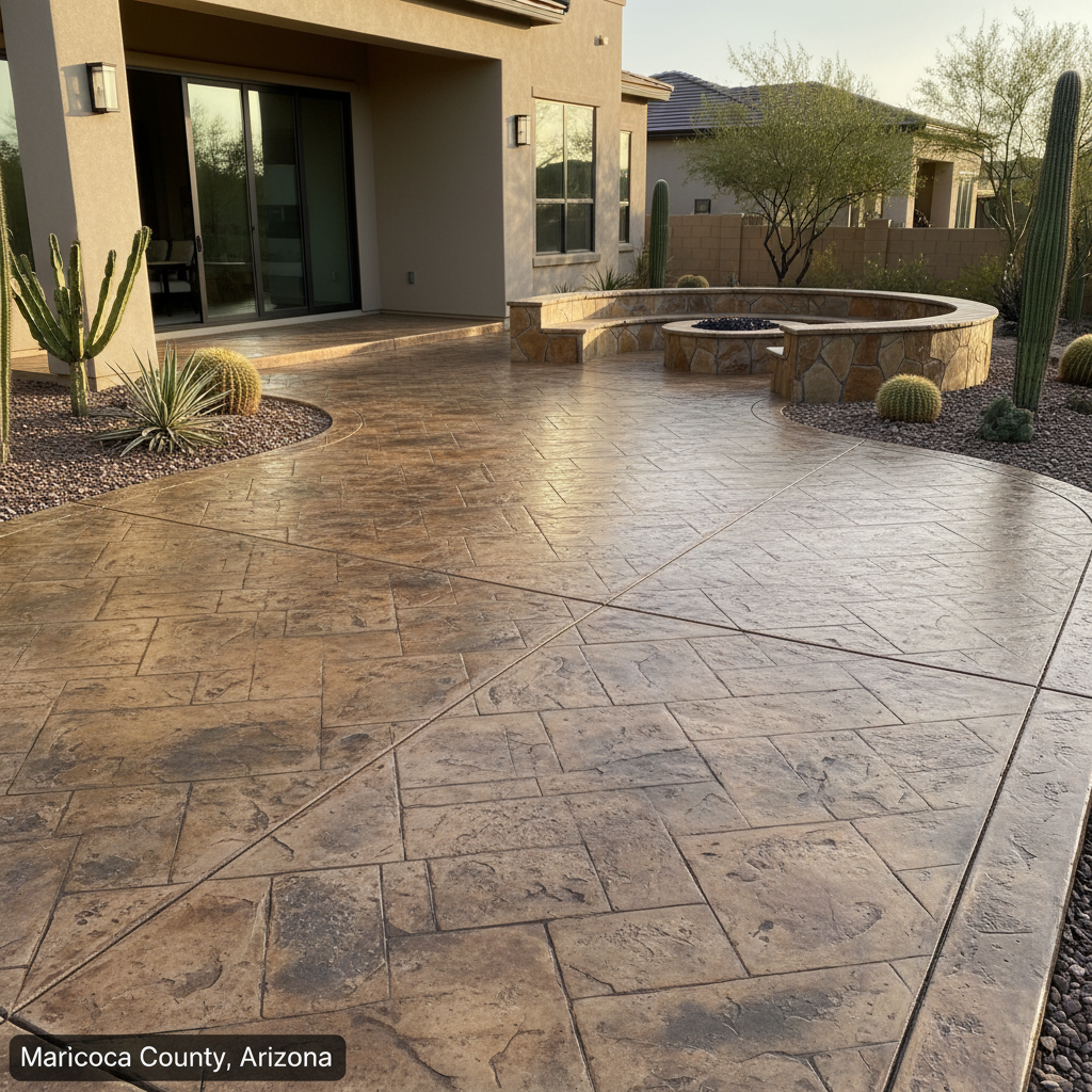 Stamped Concrete Services in Maricopa County, Arizona