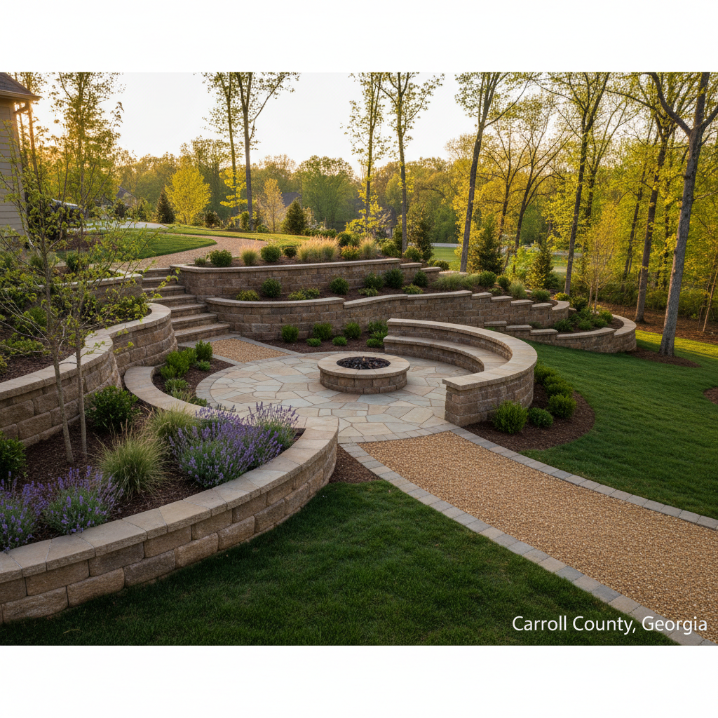 Hardscaping (Patios, Walkways, Retaining Walls) in Carroll County, Georgia